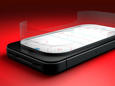 iPhone Hockey Rink 3d akqa cinema 4d drew hansen espn hockey josh nordeen maxon motion motion graphics
