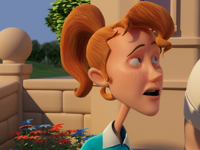 Mom Worried 3d 3d animated 3d artist 3d cartoon 3d exterior 3d kids show 3d modeling cg generalist lighting artist loving mother oasim pixelophy