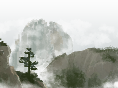 Stand Alone illustration yellow mountain