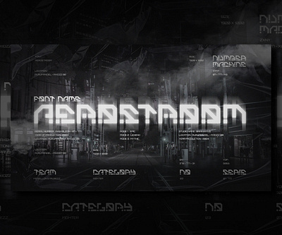 AEROSTROOM - Futuristic Font. illustration technology urban cyber font