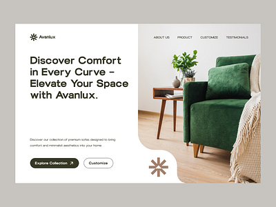 Avanlux – Bespoke Furniture Website Animation 3d aesthetic animation avanlux chair custom design fluxa furniture home house interior landing page motion graphics real estate sofa transition ui ux website