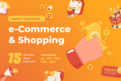 Shopping Vector Illustrations application business cartoon character design ecommerce graphic design illustration marketing marketplace object online store promotion retail shopping ui vector