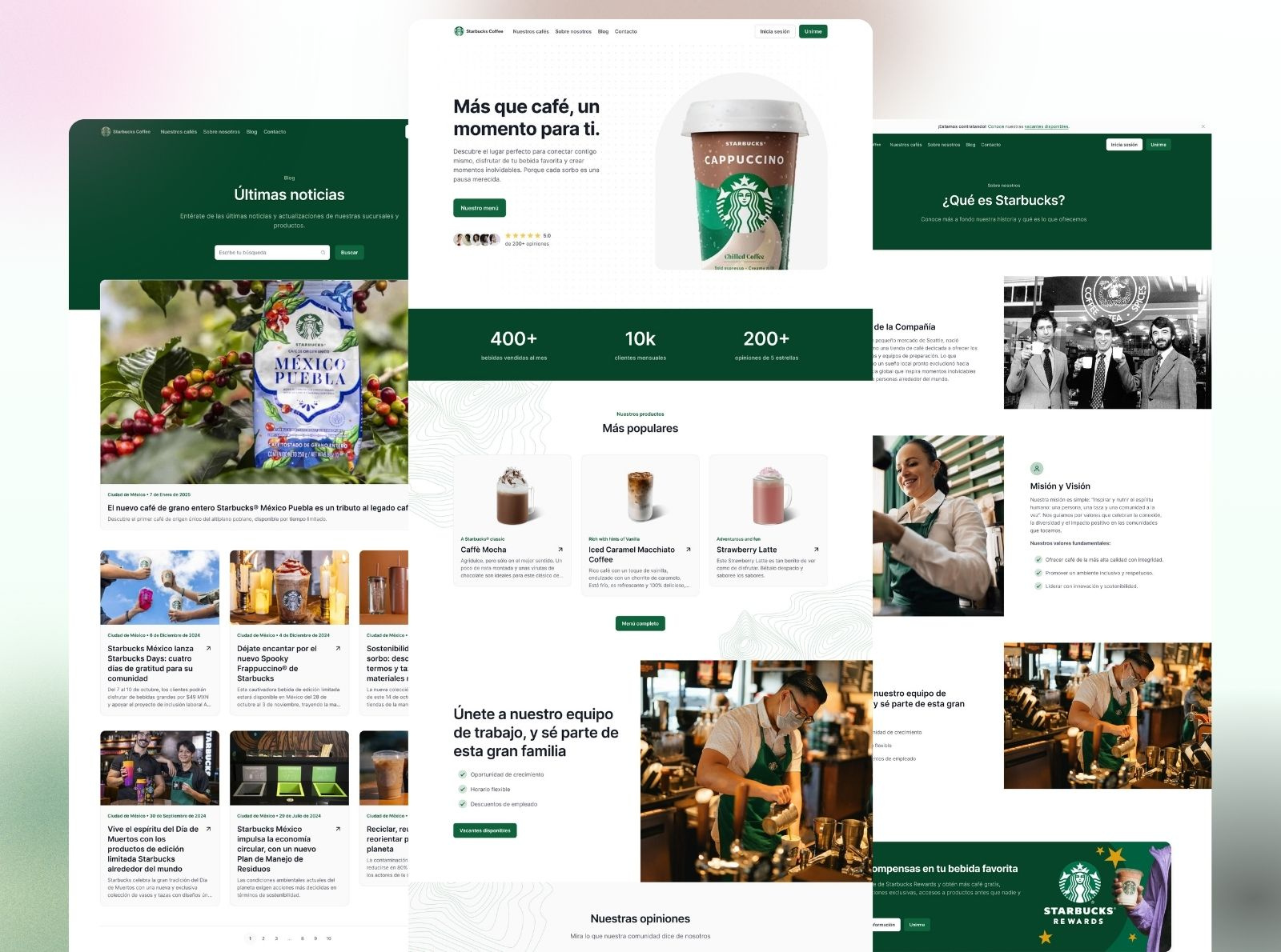 Starbucks Coffee Mexico Website [Redesign] figma figma design redesign ui uiux ux website website redesign wireframe