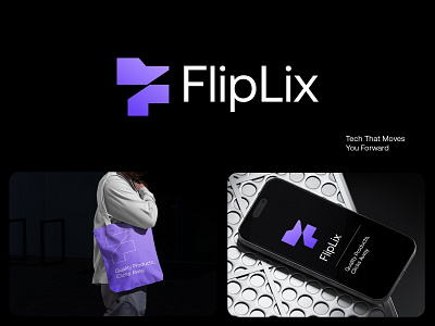 FlipLix logo branding custom logo fintech logo folder logo forward logo letter logo lettring logo logo logo designer logo redesign logod saas logo simple logo smart logo website logo