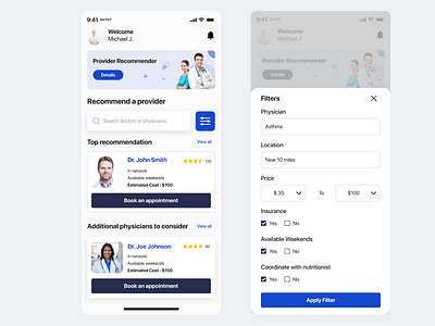 Doctor Finder mobile app app mobile app ui user inerface ux