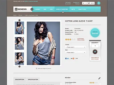 R.Gen - OpenCart Modern Store Design clean clothing e commerce fashion home furniture lifestyle lifestyle store modern online store opencart psd opencart store opencart theme