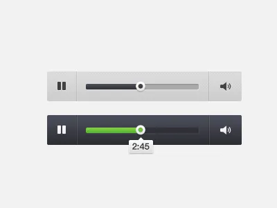 Audio Player from Impressionist UI audio player psd ui