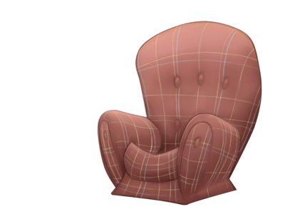 Chair chair cushions digital illustration