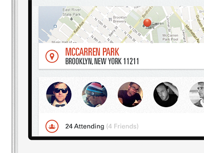 Attendees app attendees iphone location map profiles red