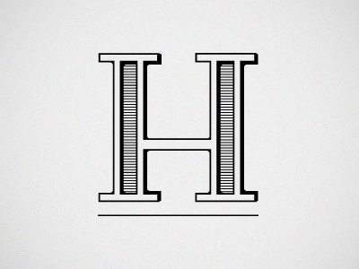 H font lettering logotype