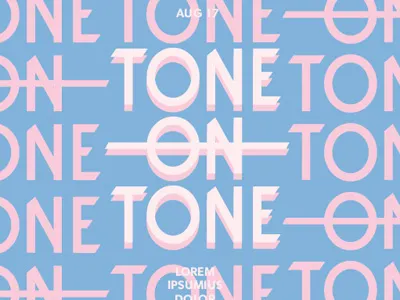 Tone on Tone blue event exhibition pink poster tone on tone