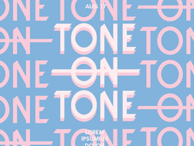 Tone on Tone blue event exhibition pink poster tone on tone