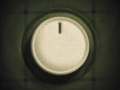 Fabric Dial button dial fabric green interface knob skeuomorph soft texture ui volume