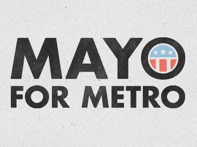 Mayo For Metro Logo #1 flag futura logo mayo metro politics texture type