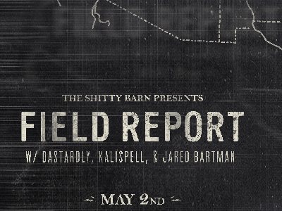 SBS No. 22 (Last minute schedule change) field report gig poster map shitty barn sessions