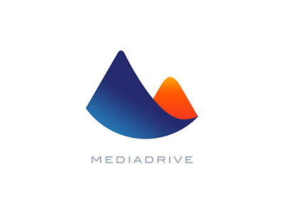 MediaDrive blue branding orange
