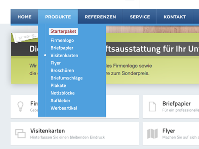 Designwerkstatt24.de - Navigation clean designwerkstatt designwerkstatt24 dropdown hover menü nav navigation pulldown webdesign webseite website