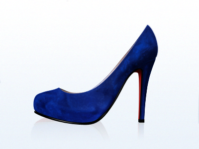 High Heeled Shoes blue realistic shoes ui