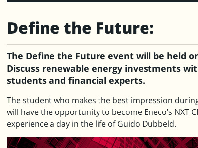 Eneco's NXT CFO event cfo eneco event nxt students