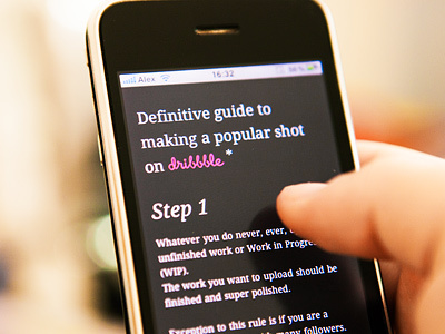 Guide to making a popular shot on Dribbble article awesome dribbble guide how to learn popular prospect rookie shot step tutorial