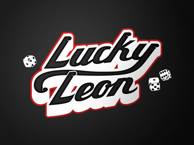 Lucky Leon bike custom design letters logo sticker typography