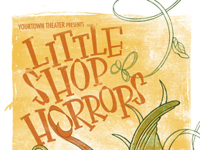 Little Shop of Horror-top hand lettering illustration