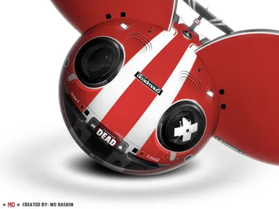 Deadmau5 - Speedy Mau5 Head 2012 black car deadmau5 fanart head lights luxury mau5 mo hashim photoshop red shine shiny speedy sport wallpapers white x