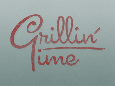 Grillin' Time identity logo script word mark