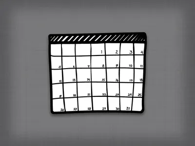 Calendar Icon adobe ideas adobe illustrator calendar grayscale ical icon icons madewith:adobeideas madewith:illustrator sketch