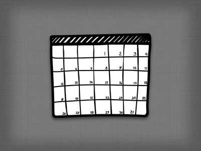 Calendar Icon adobe ideas adobe illustrator calendar grayscale ical icon icons madewith:adobeideas madewith:illustrator sketch