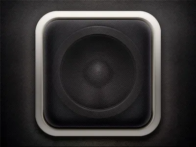 Speaker iOS Icon (II) fabric metal music speaker wip work in progress