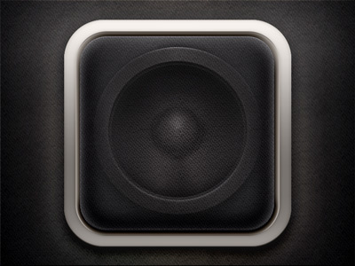 Speaker iOS Icon (II) fabric metal music speaker wip work in progress