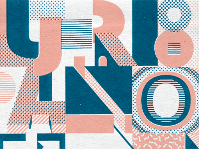 Shape & Pattern 1 custom type pattern shape two color typography