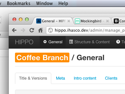 HIPPO! bootstrap chrome dev hippo ihasco notpictos twitter