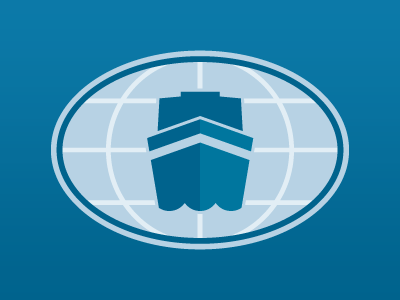 Global Maritime, symbol design blue boat globe logo logo design ship