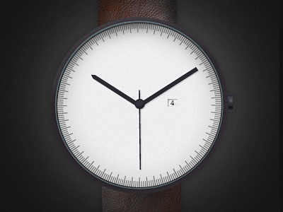 Watch black clean clock leather simple tejohanssen watch withe