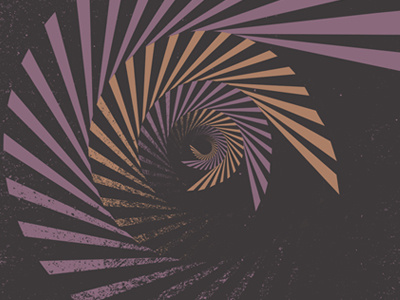 Detail from the Radiant Republic gig poster. gigposter spiral