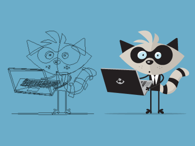 Raccoon OS vector