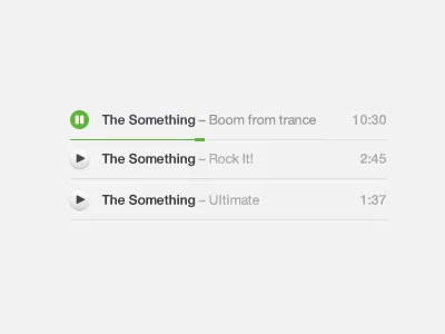 Playlist - Audio Player audio icons player playlist psd ui ui kit