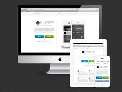 FluidApp Responsive Theme app css3 dark html5 jquery light mobile responsive theme website