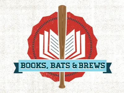 Event Logo for St. Charles Library baseball books library logo program logo texture