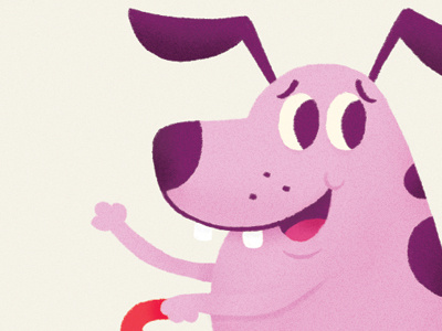 Courage bike cartoon character courage dog illustration