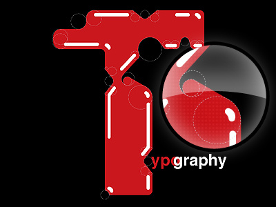 ''T''ypography Art design elips golden ratio gray grid icon illustrator logo ratio red sketch typography