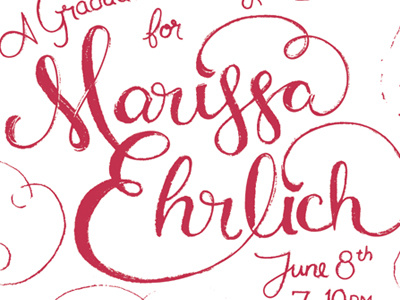 Invitation flourish invitation lettering script