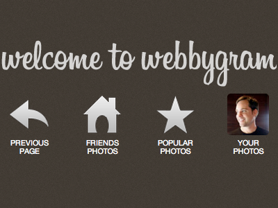 Center of new webbygram welcome screen webbygram