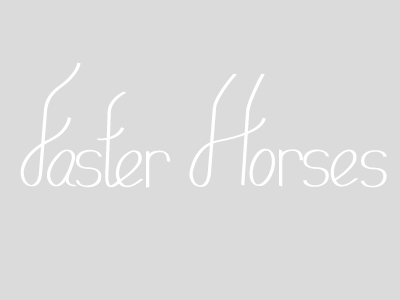 Faster Horses illustrator lettering script typography