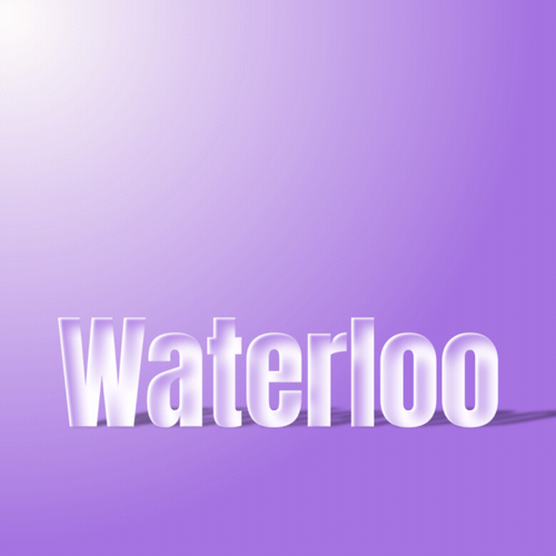 Waterloo Fake 3d GIF animation 2.5d abba animation design gradient graphic design motion motion graphics shiny typography vector waterloo