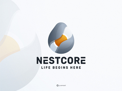 NESTCORE Creative Egg Logo Design colorful design egg eggs farm gradient graphic design icon illustration logo logo design logo designer marks modern symbol visual identity