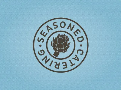 Seasoned Catering artichoke catering logo seasoned