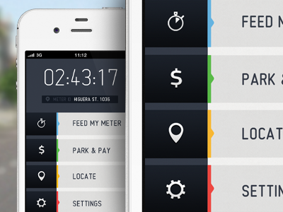MeterFeedr app meter mobile park parking payment phone ui ux
